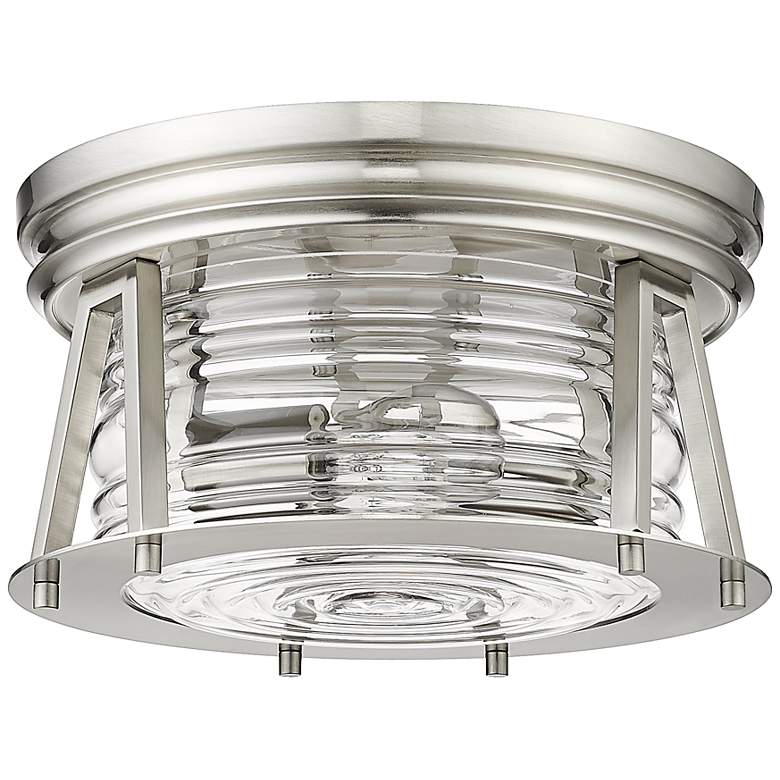 Image 7 Cape Harbor 12" Wide Brushed Nickel 2-Light Ceiling Light more views