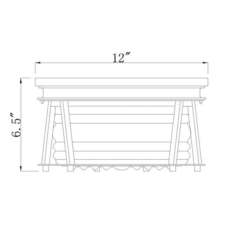 Image 3 Cape Harbor 12" Wide Polished Nickel Ceiling Light more views