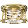 3_Cape Harbor 12" Wide Rubbed Brass Ceiling Light