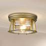 2_Cape Harbor 12" Wide Rubbed Brass Ceiling Light