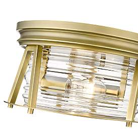 Image5 of Cape Harbor 12" Wide Rubbed Brass Ceiling Light more views