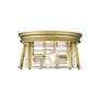 6_Cape Harbor 12" Wide Rubbed Brass Ceiling Light more views