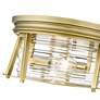 Cape Harbor 12" Wide Rubbed Brass Ceiling Light in scene