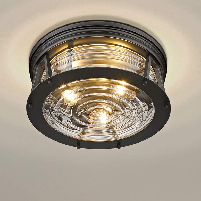 Image 2 Cape Harbor 16" Wide Bronze 3-Light Ceiling Light