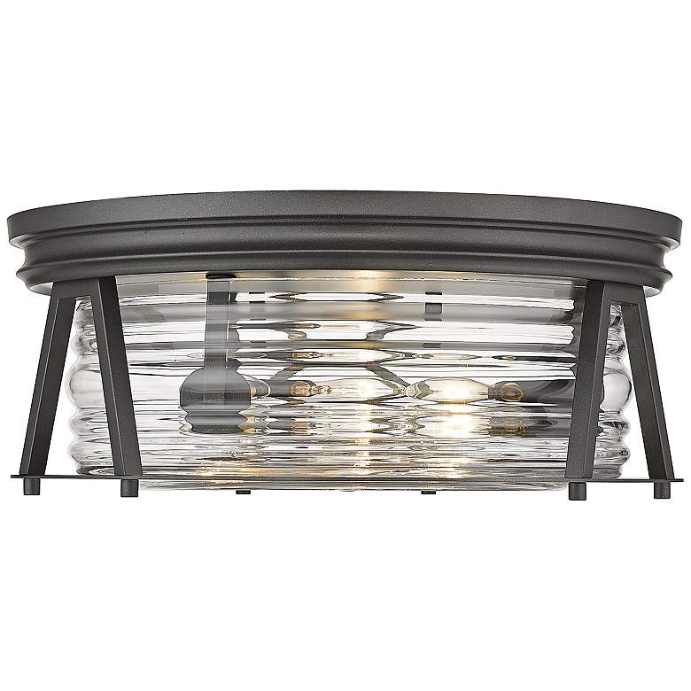 Image 7 Cape Harbor 16" Wide Bronze 3-Light Ceiling Light more views