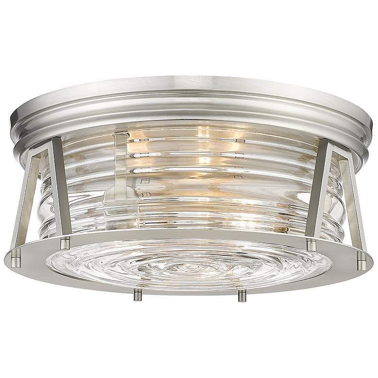 Image 2 Cape Harbor 16" Wide Brushed Nickel 3-Light Ceiling Light