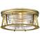 Cape Harbor 16" Wide Rubbed Brass 3-Light Ceiling Light