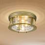 1_Cape Harbor 16" Wide Rubbed Brass 3-Light Ceiling Light