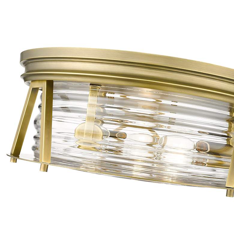 Image 7 Cape Harbor 16" Wide Rubbed Brass 3-Light Ceiling Light more views