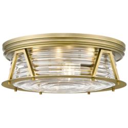 Cape Harbor 20" Wide Rubbed Brass 4-Light Ceiling Light