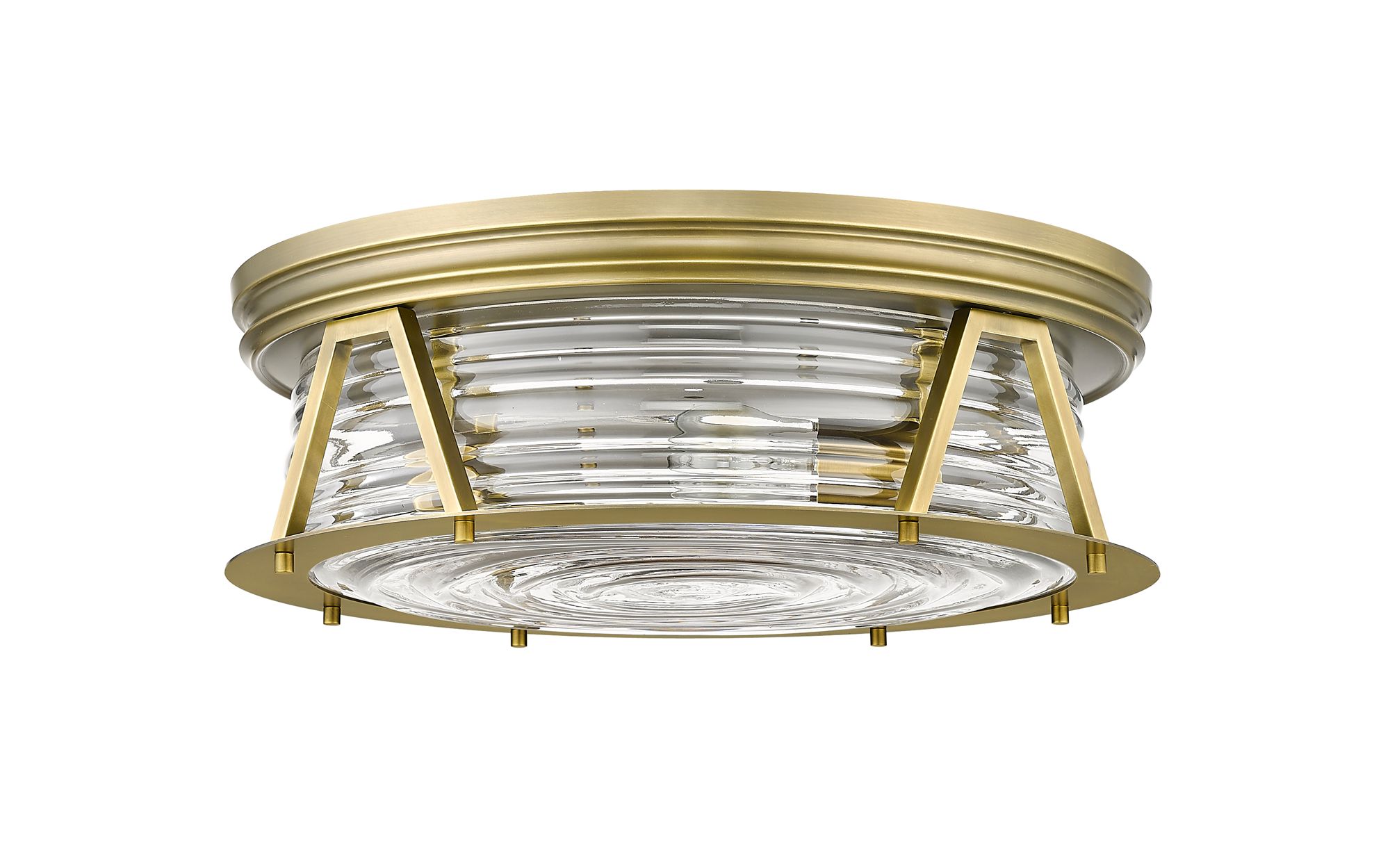 Cape Harbor 20" Wide Rubbed Brass 4-Light Ceiling Light