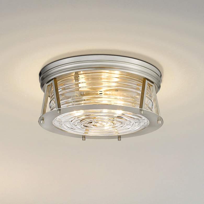 Image 1 Cape Harbor by Z-Lite Brushed Nickel 3 Light Flush Mount