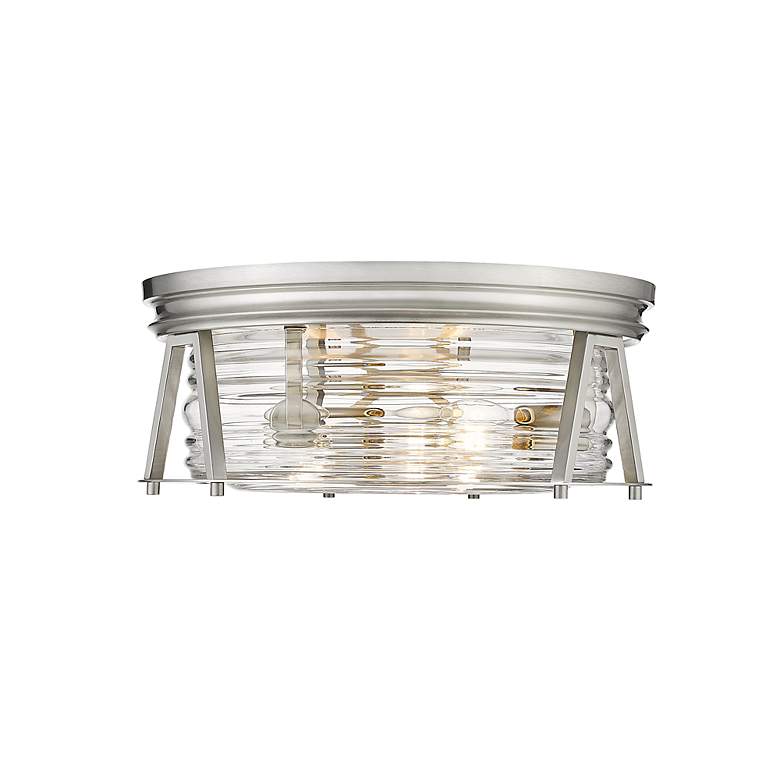 Image 6 Cape Harbor by Z-Lite Brushed Nickel 3 Light Flush Mount more views