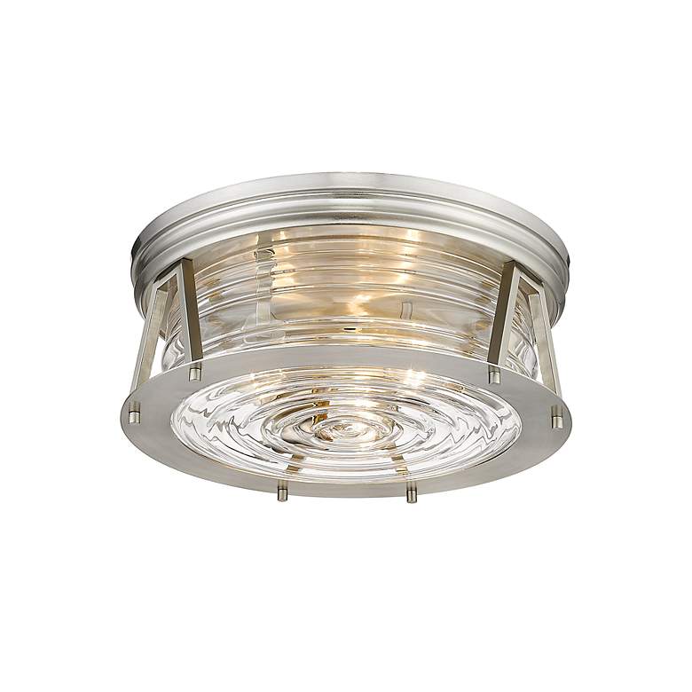 Image 7 Cape Harbor by Z-Lite Brushed Nickel 3 Light Flush Mount more views