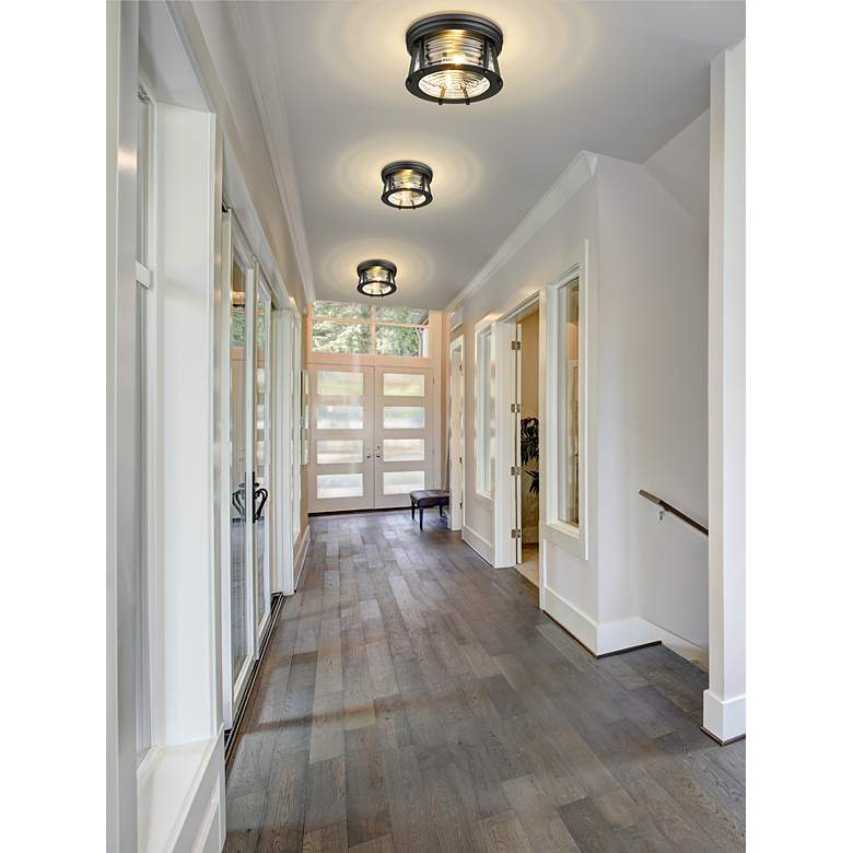 Image 4 Cape Harbor by Z-Lite Matte Black 2 Light Flush Mount more views