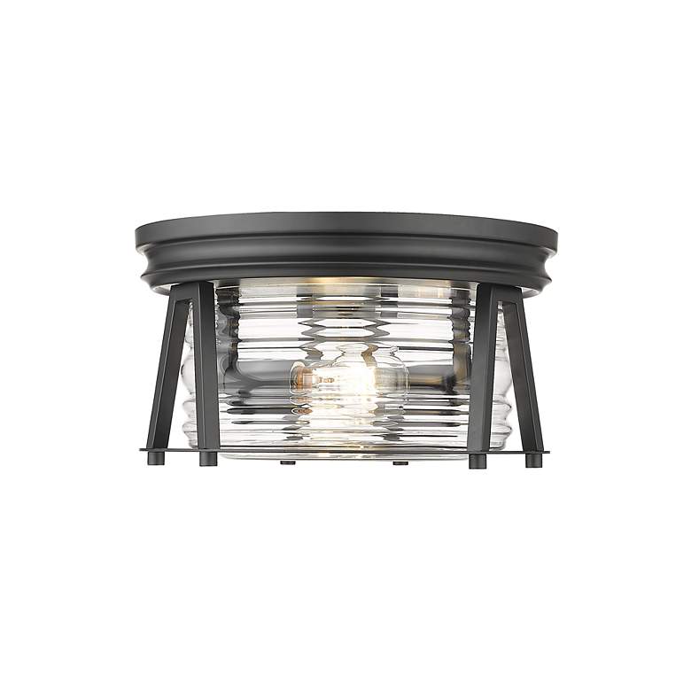 Image 5 Cape Harbor by Z-Lite Matte Black 2 Light Flush Mount more views