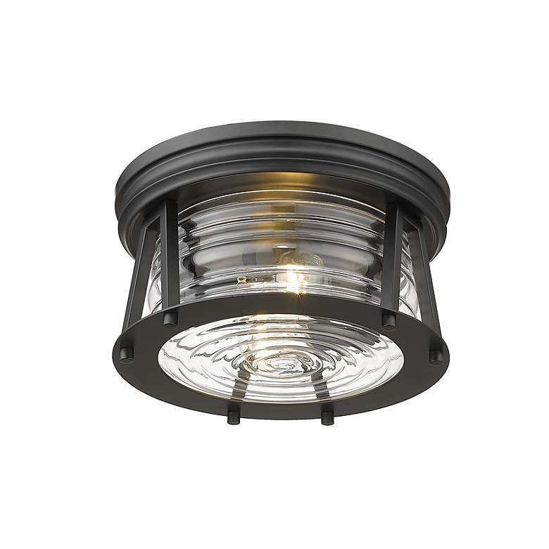 Image 6 Cape Harbor by Z-Lite Matte Black 2 Light Flush Mount more views