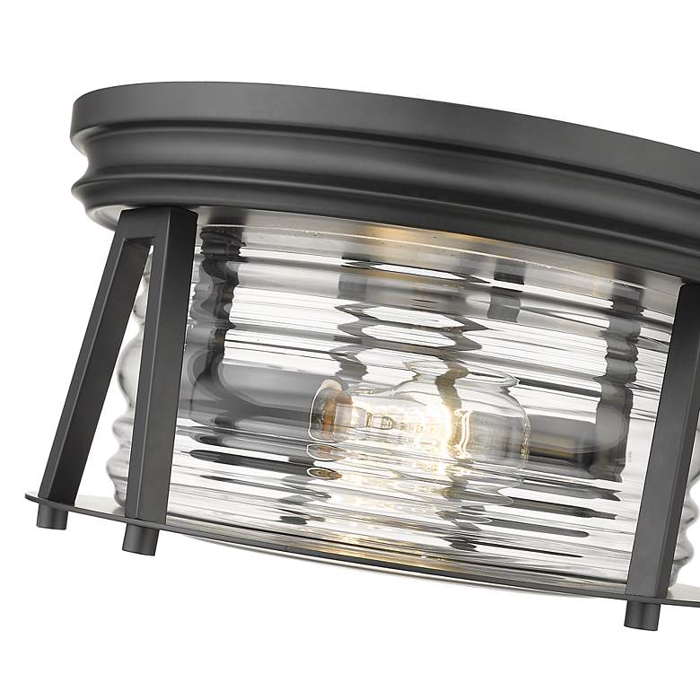 Image 7 Cape Harbor by Z-Lite Matte Black 2 Light Flush Mount more views