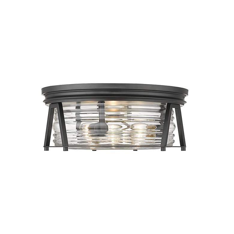 Image 5 Cape Harbor by Z-Lite Matte Black 3 Light Flush Mount more views
