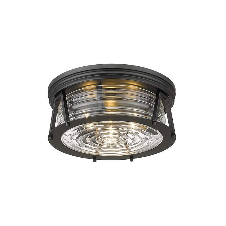 Image 6 Cape Harbor by Z-Lite Matte Black 3 Light Flush Mount more views