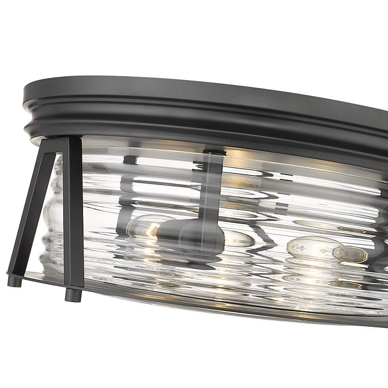 Image 7 Cape Harbor by Z-Lite Matte Black 3 Light Flush Mount more views