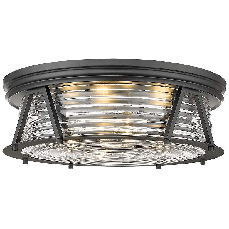 Image 2 Cape Harbor by Z-Lite Matte Black 4 Light Flush Mount