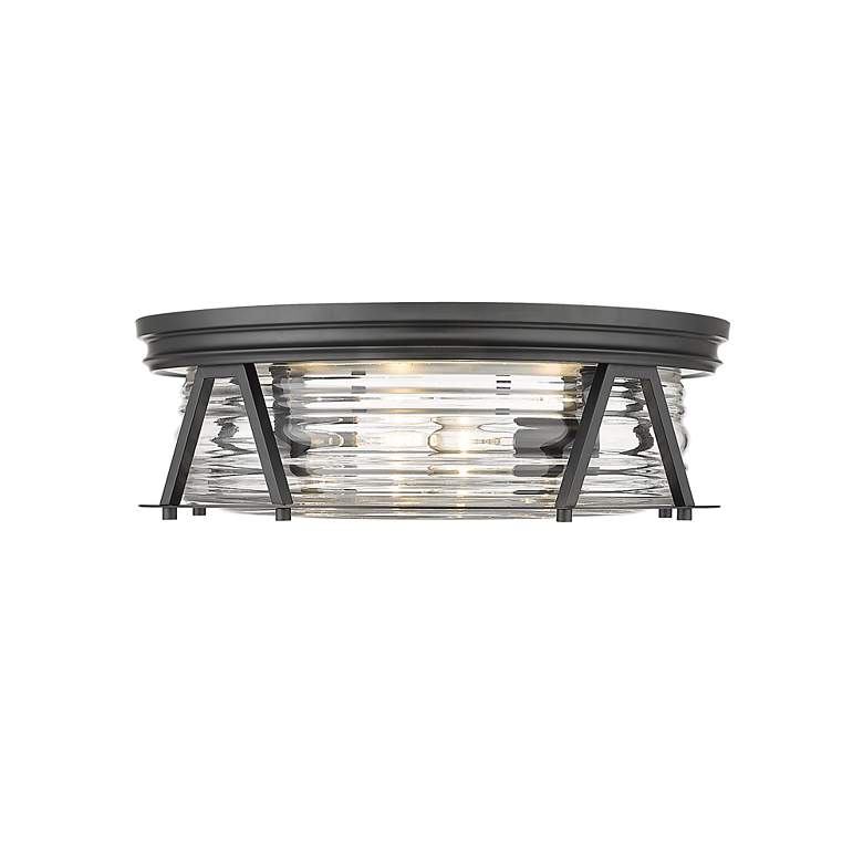 Image 5 Cape Harbor by Z-Lite Matte Black 4 Light Flush Mount more views