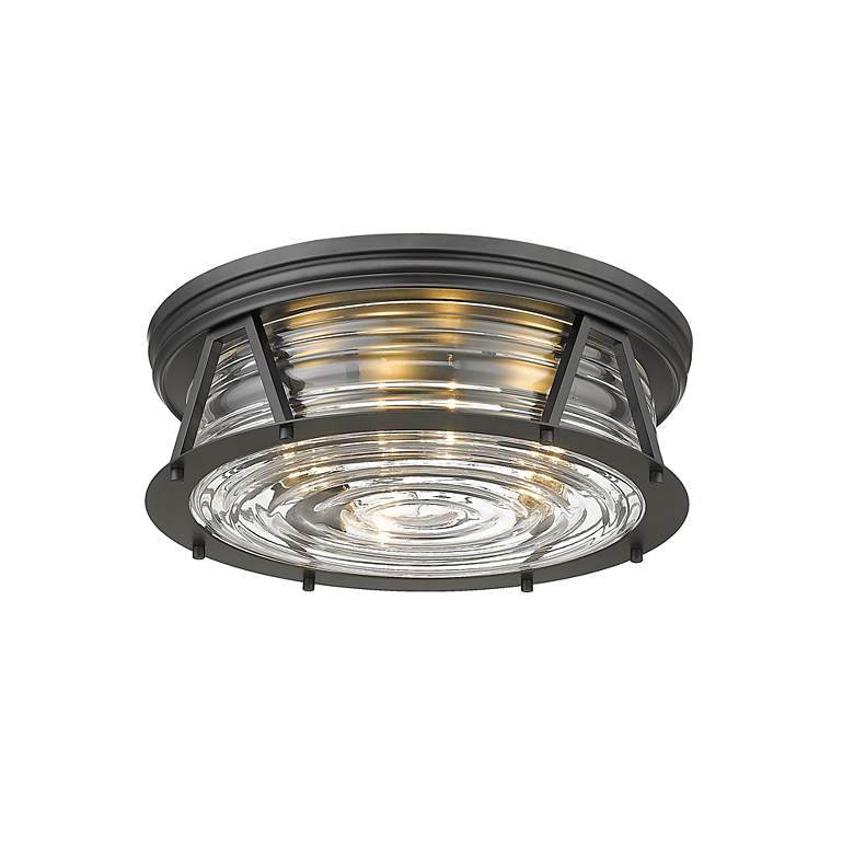 Image 6 Cape Harbor by Z-Lite Matte Black 4 Light Flush Mount more views