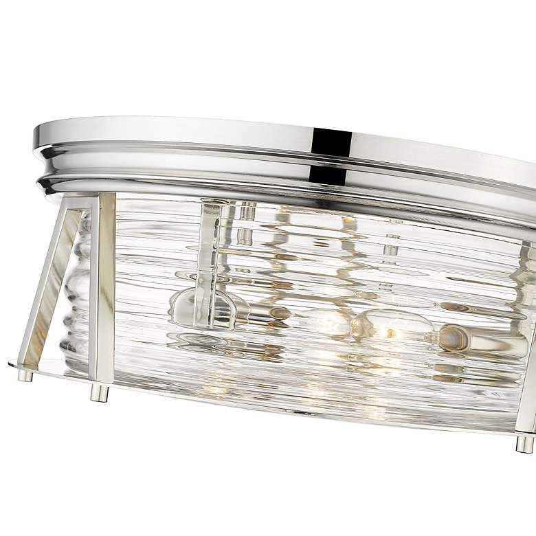 Image 7 Cape Harbor by Z-Lite Polished Nickel 3 Light Flush Mount more views