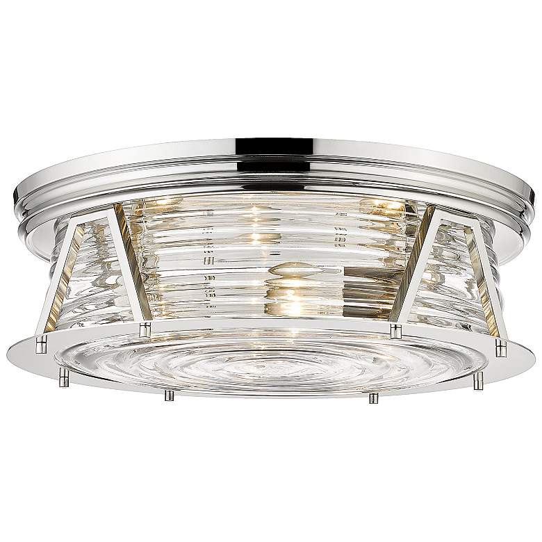 Image 2 Cape Harbor by Z-Lite Polished Nickel 4 Light Flush Mount