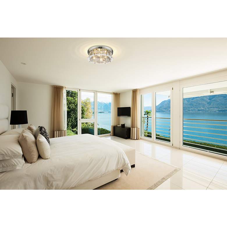 Image 3 Cape Harbor by Z-Lite Polished Nickel 4 Light Flush Mount more views