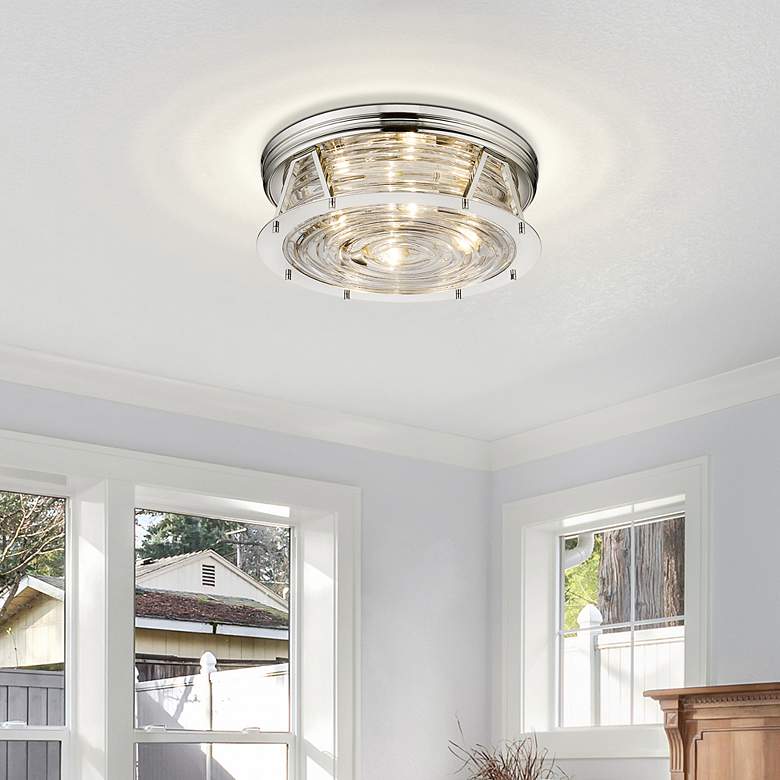 Image 4 Cape Harbor by Z-Lite Polished Nickel 4 Light Flush Mount more views