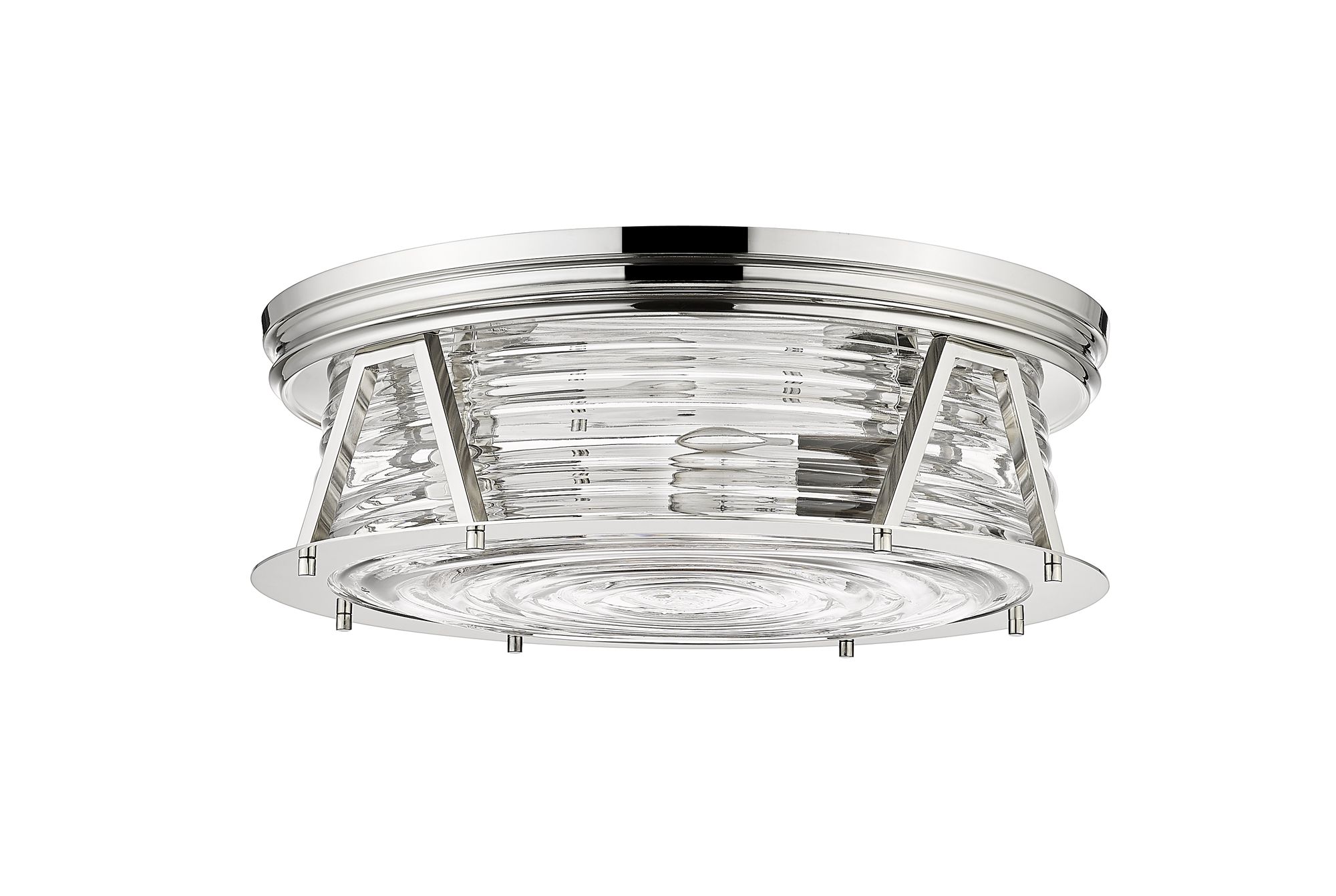 Cape Harbor by Z-Lite Polished Nickel 4 Light Flush Mount