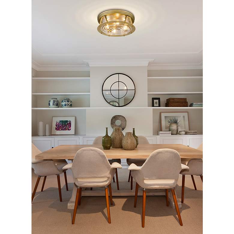 Image 3 Cape Harbor by Z-Lite Rubbed Brass 4 Light Flush Mount more views