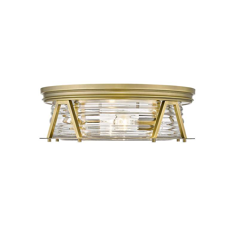 Image 5 Cape Harbor by Z-Lite Rubbed Brass 4 Light Flush Mount more views