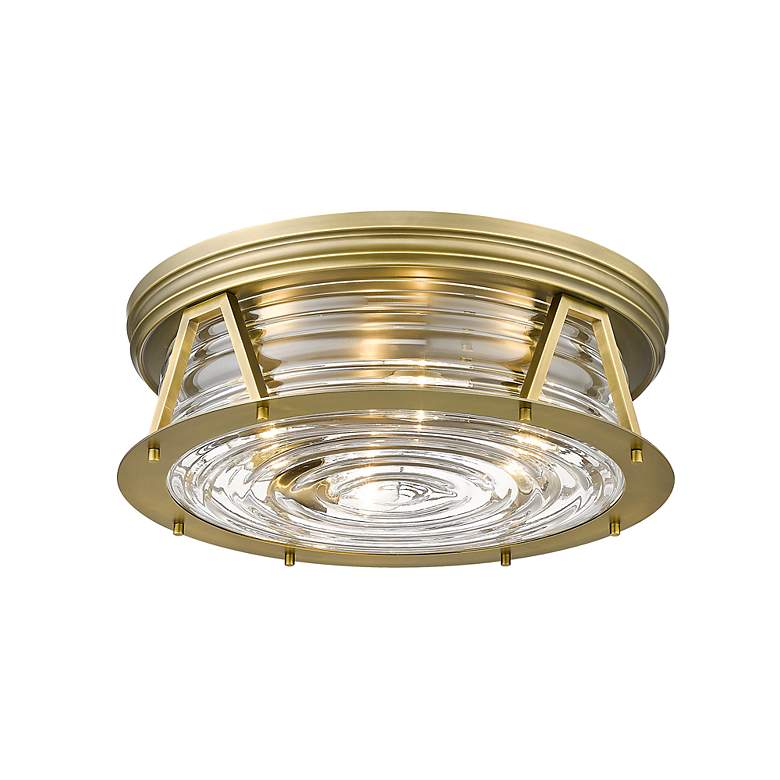 Image 6 Cape Harbor by Z-Lite Rubbed Brass 4 Light Flush Mount more views