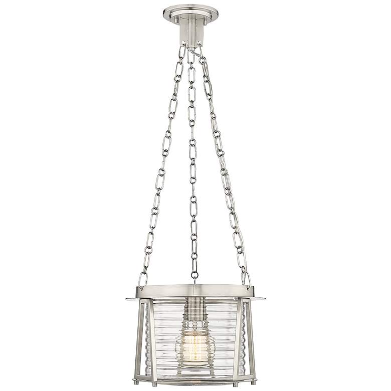 Image 3 Cape Harbor Pendant by Z-Lite Brushed Nickel 1 Light Pendant