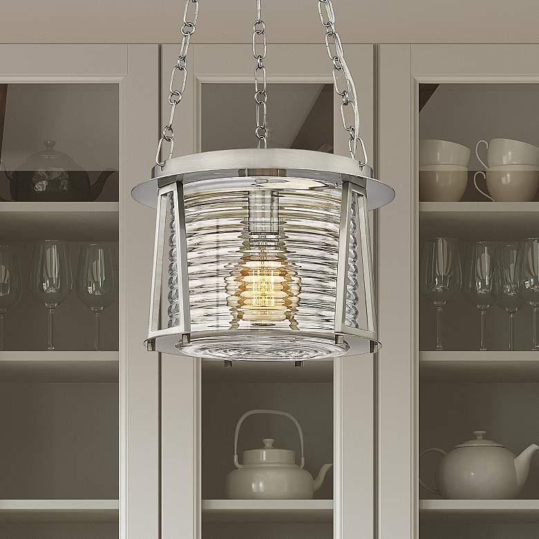 Image 2 Cape Harbor Pendant by Z-Lite Brushed Nickel 1 Light Pendant