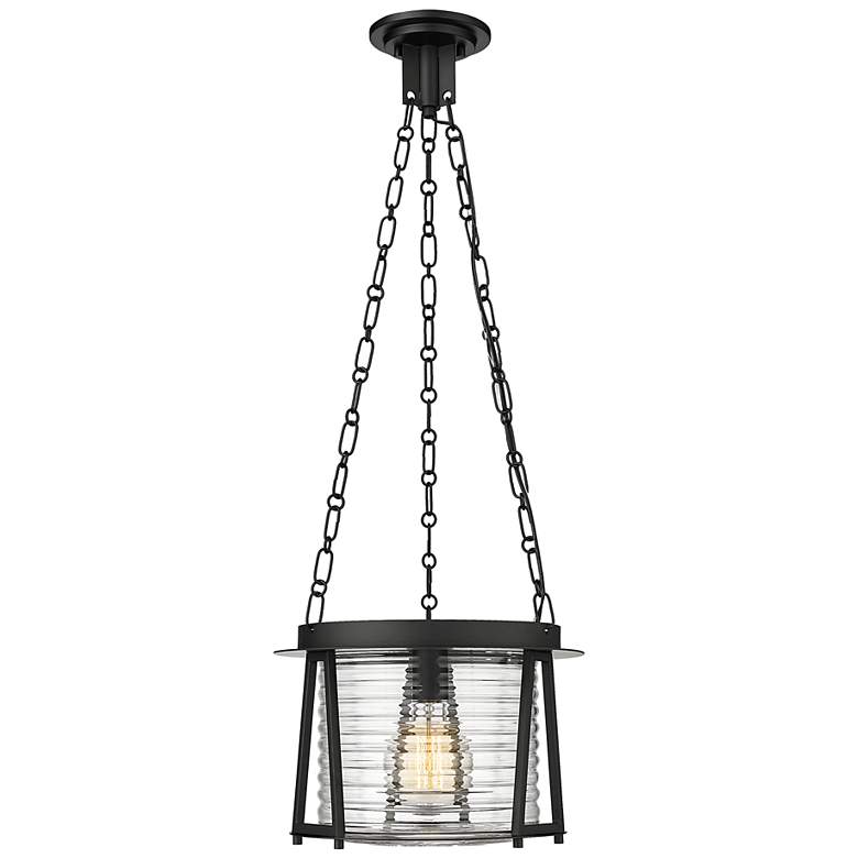 Image 2 Cape Harbor Pendant by Z-Lite Matte Black 1 Light Pendant
