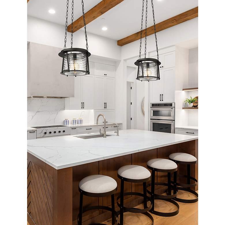 Image 4 Cape Harbor Pendant by Z-Lite Matte Black 1 Light Pendant more views