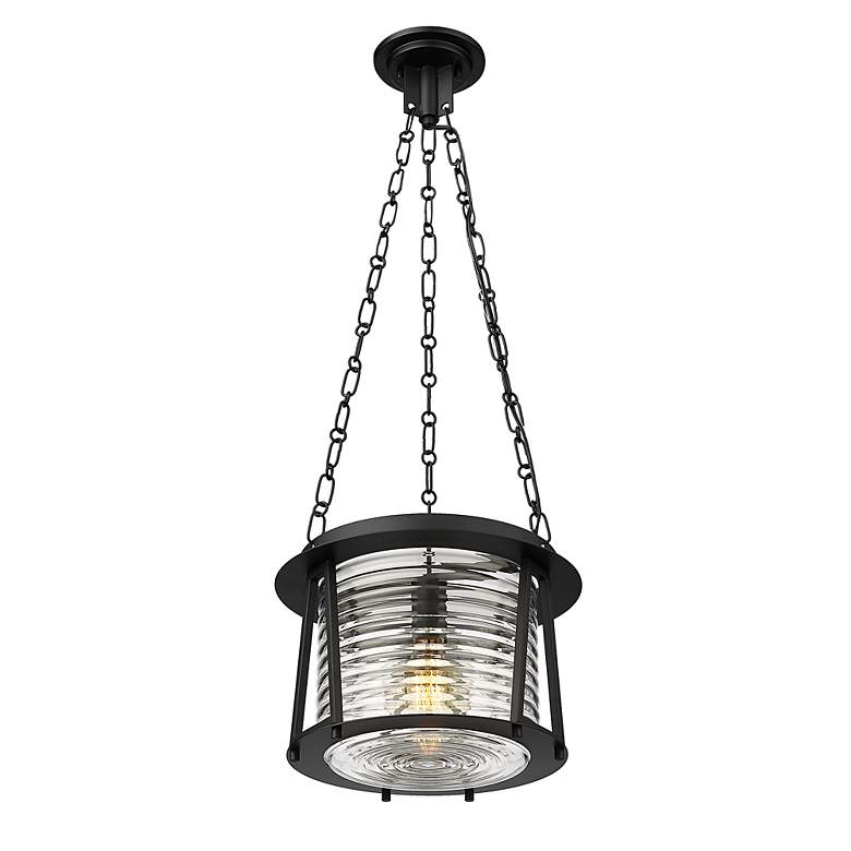 Image 5 Cape Harbor Pendant by Z-Lite Matte Black 1 Light Pendant more views