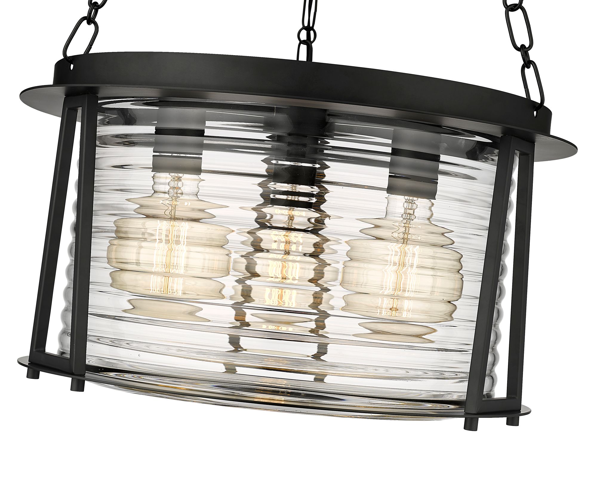 Image 6 Cape Harbor Pendant by Z-Lite Matte Black 3 Light Pendant more views