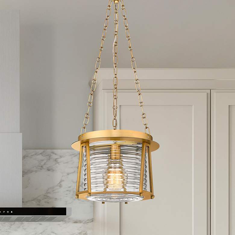 Image 1 Cape Harbor Pendant by Z-Lite Rubbed Brass 1 Light Pendant