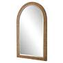 4_Cape Natural Rattan 34 1/4" x 54 1/4" Arch Wall Mirror more views