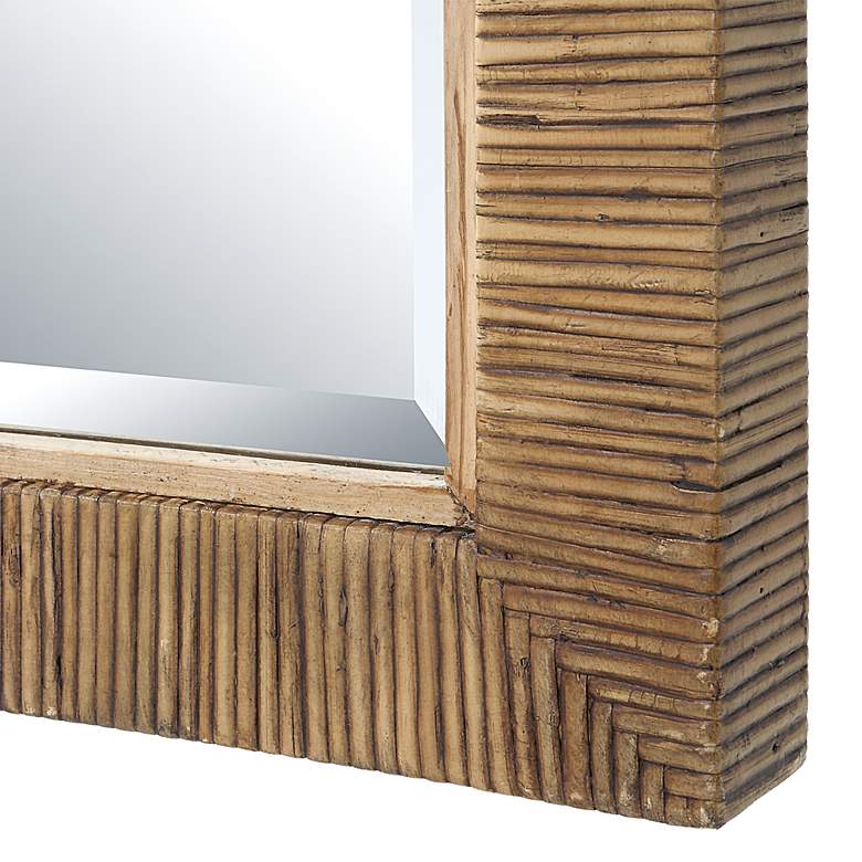Image 5 Cape Natural Rattan 34 1/4" x 54 1/4" Arch Wall Mirror more views