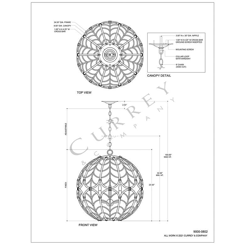 Image 4 Cape Verde Orb Chandelier more views