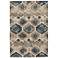 Capel Bethel-Diamond Taupe and Blue Indoor/Outdoor Area Rug