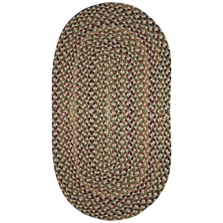 Image 1 Capel Pristene 5&#39;x8&#39; Herb Brown Braided Area Rug