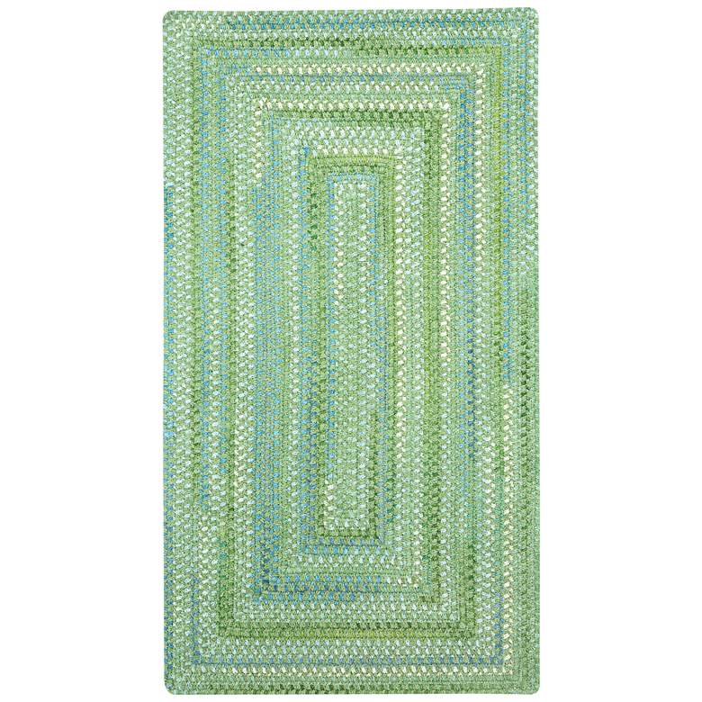 Image 1 Capel Waterway 0470QS200 5&apos;x8&apos; Green Braided Area Rug