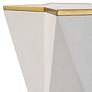 4_Capella 16" Wide White Faux Shagreen Star Accent Table more views